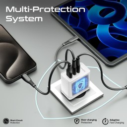 شاحن GaNFast™ بقدرة 45 واط بتقنية الشحن السريع 3.0 GaNFast™ 45W Charger with Quick Charge 3.0 Technology