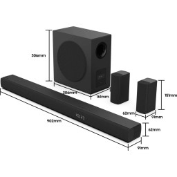 ساوندبار هايسنس Hisense بقنوات 5.1 لاسلكي Hisense HS5100 Soundbar - 5.1 Channel - Wireless