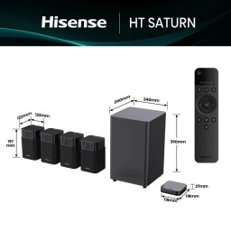 ساوندبار هايسنس Hisense Dolby Atmos لاسلكي بقوة 720W Hisense HT Saturn Soundbar - Dolby Atmos - Wireless - 720W