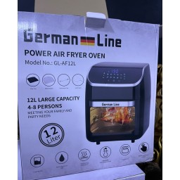 قلاية هوائية وفرن +شواية ومايكرويف  من جيرمن لاين الالمانية  3 في 1 بسعة 12 لتر ضمان سنه German Line 3-in-1 Air Fryer, Oven + Grill, and Microwave with a 12-liter capacity and a one-year warranty.