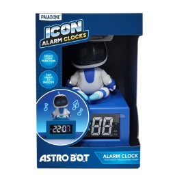 ساعة منبه رقمية تفاعلية أسترو بوت مع إضاءة ليلية من بالادون Paladone Astro Bot Icon Alarm Clock with Night Light