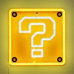 مصباح نيون جداري ليد سوبر ماريو علامة الاستفهام من بالادون Paladone Super Mario Question Mark Block LED Neon Wall Light