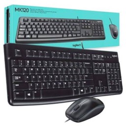 كومبو كيبورد وماوس سلكي لوجيتك Logitech - موديل MK120 Logitech Mouse and Keyboard MK120