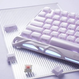 لوحة مفاتيح ميكانيكية لاسلكية للألعاب غرافاستار ميركوري K1 - لافندر بنفسجي GravaStar Mercury K1 Wireless Mechanical Gaming Keyboard – Lavender Purple
