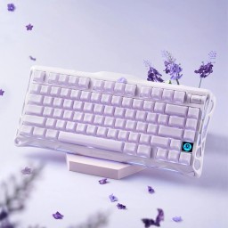 لوحة مفاتيح ميكانيكية لاسلكية للألعاب غرافاستار ميركوري K1 - لافندر بنفسجي GravaStar Mercury K1 Wireless Mechanical Gaming Keyboard – Lavender Purple