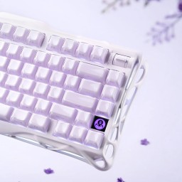 لوحة مفاتيح ميكانيكية لاسلكية للألعاب غرافاستار ميركوري K1 - لافندر بنفسجي GravaStar Mercury K1 Wireless Mechanical Gaming Keyboard – Lavender Purple