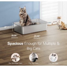 1 لیتربوکس ستییل - قیاس Steel Litterbox Size - 1
