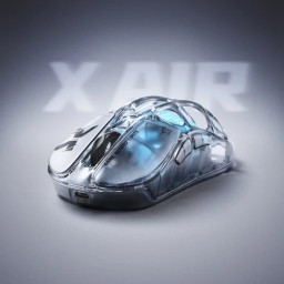 سماعة وماوس الألعاب اللاسلكي غرافاستار ميركوري X إير 8K - كريستال أونيكس GravaStar Mercury X Air 8K Wireless Gaming Mouse – Onyx Crystal