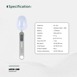 ميزان ملعقة رقمي جرين لايون – فضي Green Lion Digital Spoon Scale – Silver