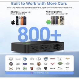 محول سيارة لاسلكي Carlinkit 5.0 يدعم CarPlay و Android Carlinkit 5.0 Wireless CarPlay & Android Car Adapter