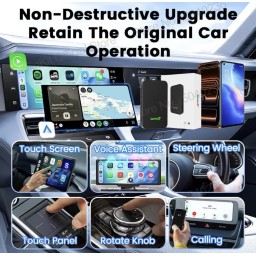 محول سيارة لاسلكي Carlinkit 5.0 يدعم CarPlay و Android Carlinkit 5.0 Wireless CarPlay & Android Car Adapter