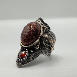 خاتم الابهام تصميم نجمة النبي داود Star of Prophet David Thumb Ring