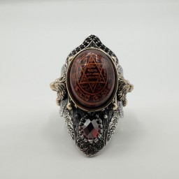 خاتم الابهام تصميم نجمة النبي داود Star of Prophet David Thumb Ring