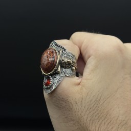 خاتم الابهام تصميم نجمة النبي داود Star of Prophet David Thumb Ring