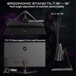 شاشة الألعاب جيم أون إسينشال 27 بوصة 144 هرتز GAMEON Essential Series 27" FHD 144Hz Fast IPS 0.5ms Gaming Monitor (GOES27FHD144IPS)
