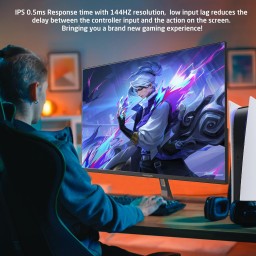 شاشة الألعاب جيم أون إسينشال 27 بوصة 144 هرتز GAMEON Essential Series 27" FHD 144Hz Fast IPS 0.5ms Gaming Monitor (GOES27FHD144IPS)