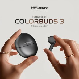 سماعة اذن لاسلكية كولور بودز 3  - اسود HiFuture ColorBuds 3