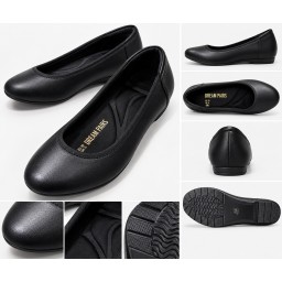 حذاء باليرينا نسائي أسود DREAM PAIRS مقاس 39 – Wide Fit DREAM PAIRS Women's Black Ballet Flats – EU 39 / US 8W