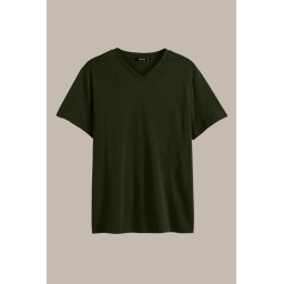 تي شيرت رجالي Indigo قطن 100% أساسي بقصة عادية وياقة V وأكمام قصيرة - أسود Men's Indigo 100% Cotton Basic Regular Fit V-Neck Short Sleeve T-Shirt - Black