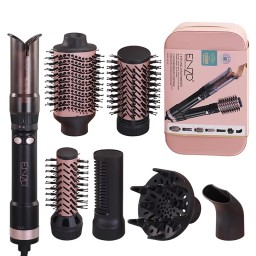 مجموعة سشوار احترافية 7 في 1 من اينزو معالج ايوني مع علبة جلد مميز Hair styling set