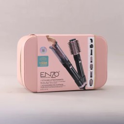 مجموعة سشوار احترافية 7 في 1 من اينزو معالج ايوني مع علبة جلد مميز Hair styling set