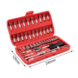 طقم عدة منزلية متكامل لإنجاز إصلاحات البيت بسهولة A comprehensive home tool set for easily handling household repairs.