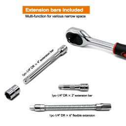 طقم عدة منزلية متكامل لإنجاز إصلاحات البيت بسهولة A comprehensive home tool set for easily handling household repairs.