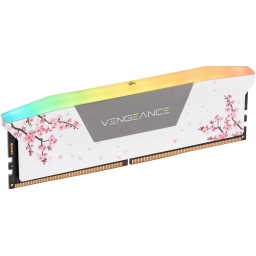 ذاكرة CORSAIR Vengeance RGB DDR5 32GB (2×16GB) 6000MHz CL30 باللون الأبيض Cherry Blossom CORSAIR Vengeance RGB DDR5 32GB (2×16GB) 6000MHz CL30 White Cherry Blossom Memory