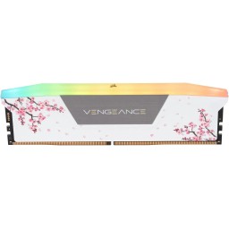 ذاكرة CORSAIR Vengeance RGB DDR5 32GB (2×16GB) 6000MHz CL30 باللون الأبيض Cherry Blossom CORSAIR Vengeance RGB DDR5 32GB (2×16GB) 6000MHz CL30 White Cherry Blossom Memory