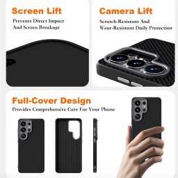 كفر سامسونج كلاكسي أس 26 ألترا كاربون فايبر مع ماك سيف Samsung Galaxy S26 Ultra Carbon Fiber MagSafe Case