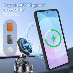 كفر سامسونج كلاكسي أس 26 ألترا أكريليك مع ماك سيف ومسند Samsung Galaxy S26 Ultra Acrylic MagSafe Case