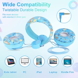 سماعات رأس ديناصور مع ملحقات ممتعة للأطفال Dinosaur headphones with fun accessories for kids