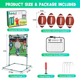 لعبة رمي كرة القدم 65×65×108 سم للمهارة والمرح Football throwing game 65×65×108 cm for skill and fun