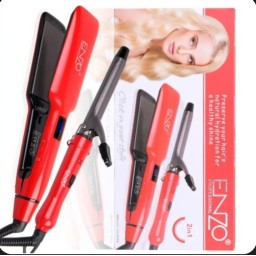 جهاز تمليس وتجعيد الشعر الاحترافي 2 في 1 إنزو EN-3888W اسم المنتج (بالإنجليزية): Professional 2 in 1 Hair Straightener and Curler Enzo EN-3888W