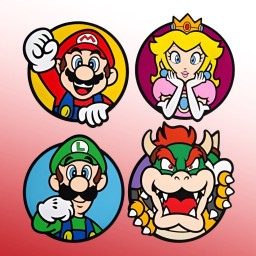 طقم قواعد أكواب سوبر ماريو بي في سي (4 قطع) من بالادون Paladone Super Mario PVC Coasters (Pack of 4)