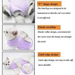 بدلة التعافي بعد جراحة القطط Cat Surgery Recovery Suit