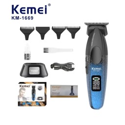 ماكينة حلاقة الشعر الاحترافية كيمي Kemei KM-1669 بمحرك قوي وشاشة رقمية Kemei KM-1669 Professional Hair Clipper with High Speed Motor and Digital Display