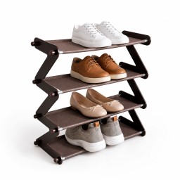ستاند احذية 4 رفوف شكل حرف Z موديل YH8802-4 YH8802-4 Z-Shaped 4-Tier Shoe Rack