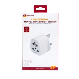 محول وقابس سفر عالمي "موكسيدو" تحويل المقابس العالمية إلى قابس UK ذو 3 رؤوس Moxedo Universal Travel Conversion Socket Multi-Plug World to UK Travel Adapter (3 Pin UK)