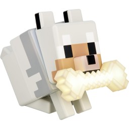 مصباح ليلي بتصميم ذئب ماينكرافت (Pixel Block Wolf) - إضاءة LED لغرف النوم Minecraft Pixel Block Wolf Night Light – Bedside LED Lamp