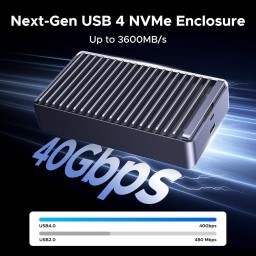 حافظة أقراص UGREEN M.2 NVMe SSD بسرعة 40 جيجابت في الثانية UGREEN M.2 NVMe SSD Enclosure 40Gbps