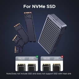 حافظة أقراص UGREEN M.2 NVMe SSD بسرعة 40 جيجابت في الثانية UGREEN M.2 NVMe SSD Enclosure 40Gbps