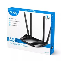 راوتر CUDY LT400: سرعة LTE تصل إلى 150/50 ميجابت في الثانية، وسرعة Wi-Fi تصل إلى 300 ميجابت في الثانية. CUDY Router LT400 Up to 150/50Mbps LTE speed 300Mbps Wi-Fi