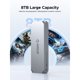 حافظة Orico COM2-U4 لمحركات أقراص M.2 NVMe SSD، تدعم تقنية USB4 بسرعة 40 جيجابت في الثانية وتتوافق مع Thunderbolt 4 / 3 Orico COM2-U4 USB4 40Gbps M.2 NVMe SSD Enclosure Compatible with Thunderbolt 4 / 3
