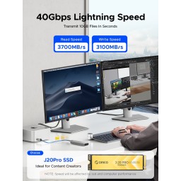 حافظة Orico COM2-U4 لمحركات أقراص M.2 NVMe SSD، تدعم تقنية USB4 بسرعة 40 جيجابت في الثانية وتتوافق مع Thunderbolt 4 / 3 Orico COM2-U4 USB4 40Gbps M.2 NVMe SSD Enclosure Compatible with Thunderbolt 4 / 3