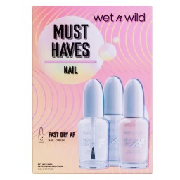 WET N WILD Must Haves Nail Fast Dry AF Nail Color مجموعة اصباغ الاظافر