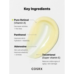 COSRX The Retinol 0.1 Cream Super Vitamin E + Panthenol + Firmness & Sooth + Youthful Looking Skin  كريم الريتينول من كوزركس