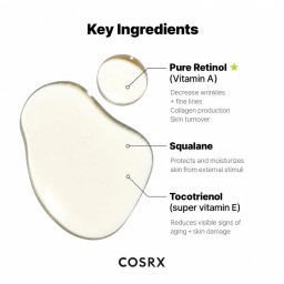 COSRX The Retinol 0.5 OIL Super Vitamin E + Squalane سيروم الريتنول من كوزركس