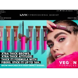 Nyx Professional Makeup Thick It Stick It Brow Gel Mascara جل الحواجب النباتي الملون من نيكس - Tisi04 Rich Auburn