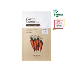 SKINFOOD Carrot Carotene Daily Calming Sheet Mask  قناع ورقي بمستخلص الكاروتين والجزر من سكنفود - 10 Sheet Mask